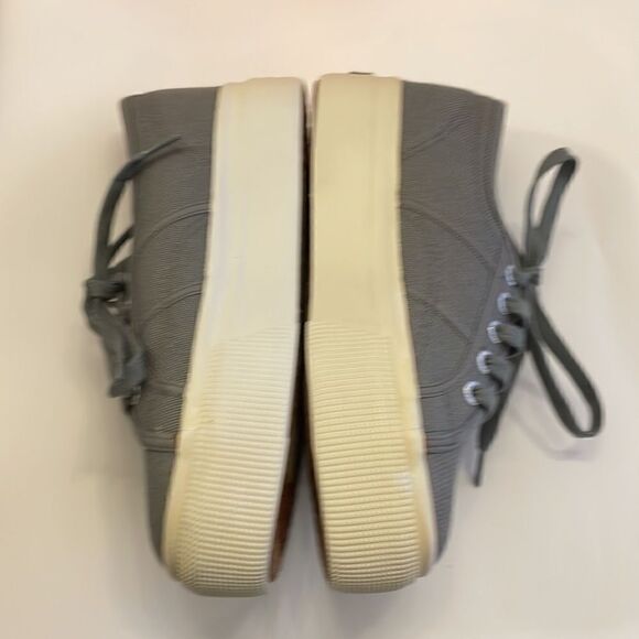 SUPERGA GREY WHITE SNEAKERS.  NEW. - Picture 5 of 12
